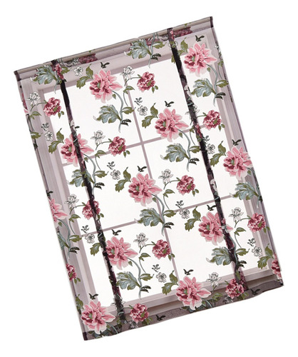 Cortina De Cocina Romana Con Forma De Flor De Peonía Y Persi