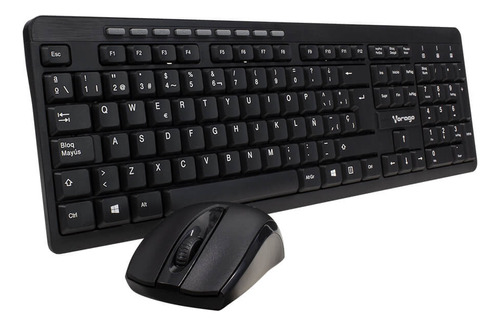 Kit Teclado Y Mouse Vorago Km-304 Inalam Multimedia Negro