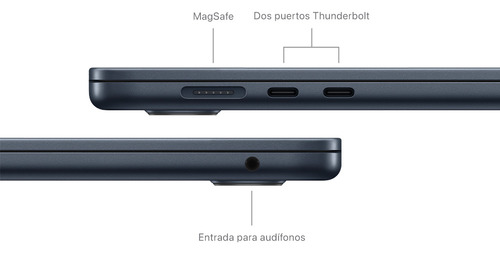 Macbook Air 15 Chip M3 8 Núcleos 256 Gb Ssd Azul Medianoche Azul Medianoche