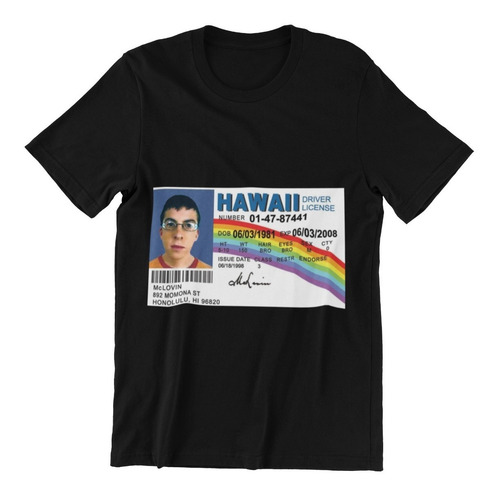 Polera Unisex Superbad Cool Mclovin Cedula Estampado Algodo