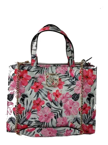 Bolsa Guess Blanca Flores MercadoLibre