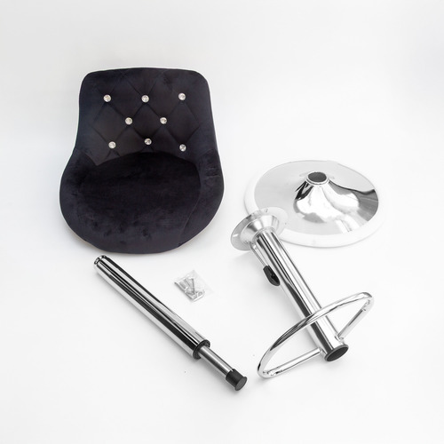 Taburetes Banqueta Silla Barra Desayunadora Bene Mobili X2u. Cromado Negro