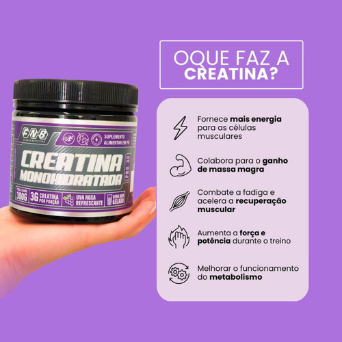 Creatina Fnb Manohid Pro 300g (sabor Uva )