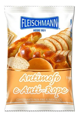 Antimofo Antirope Fleischmann Pó Conservante Panificação 1kg