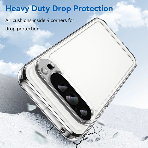 Funda Para Google Pixel 9 Pro Xl Silicona Transparente+mica