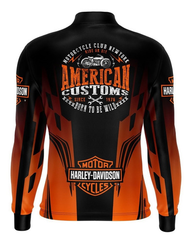 Imagem 5 de 7 de Camiseta Brk Motociclismo Harley Davidson Com Fpu 50+