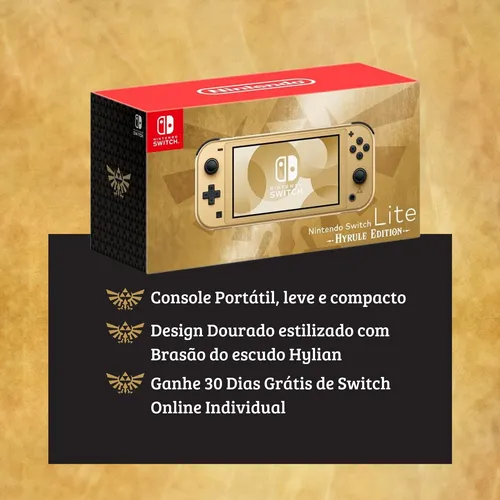 Console Nintendo Switch Lite - Hyrule Edition Novo E Lacrado
