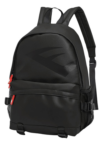 Mochila Portanotebook Everlast Mujer Hombre Eco Cuero Pu Reforzada Varios Bolsillos Cinchas Inferiores 22171 Negro