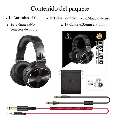 Cascos Inalámbricos Profesional Para DJ Musica De Estudio Auriculares Con  Cable