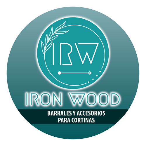 Barral Cortina Ironwood 22mm A Medida De 1 A 4m Linea Nakash Blanco Terminal Flor De Liz