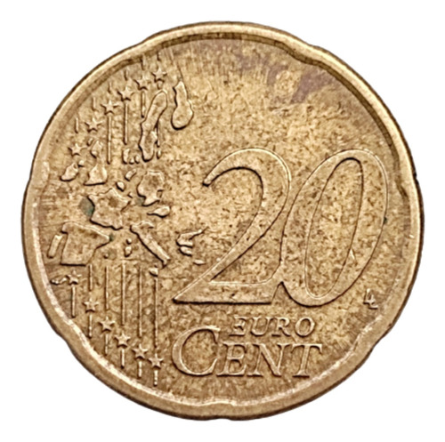 Moeda 20 Eurocents Itália 2002 Original Mbc