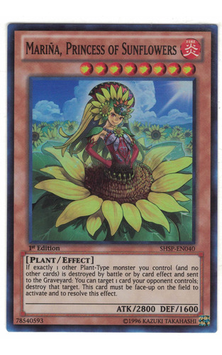 Yugioh Mariña Princess Of Sunflowers Super 1st Shsp-en040