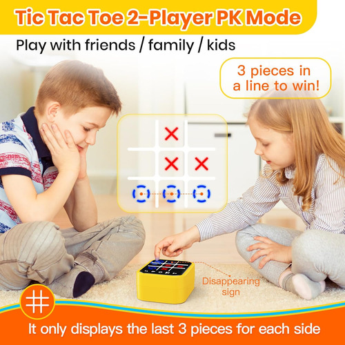 Caja De Juegos Recargable Tic Tac Toe, 5 Divertidos Juegos D