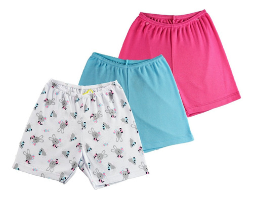 Bermudas Pantalonetas Short Niña Bebe X3 Unidades