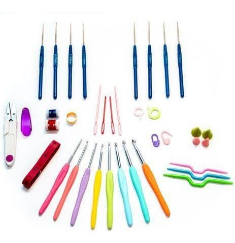 Kit Crochê 16 Agulhas Com Acessórios E Case Super Promoção