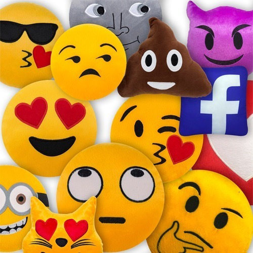 Almofada Emoji Whatsapp Kit 5 Peças Emoticon