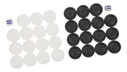 Juego De Backgammon De Plástico Blanco Y Negro De Internatio