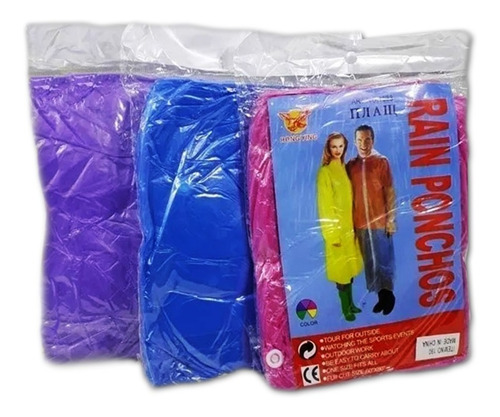 Pack X12 Pilotos Impermeables Ponchos Para Lluvia Kaos Once 