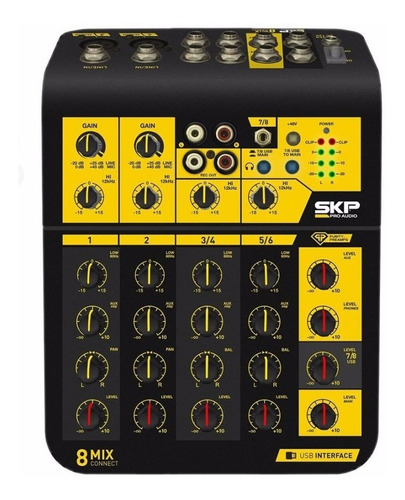 Consola Mixer Usb Skp Mixconnect 8 C/phantom  - Envios