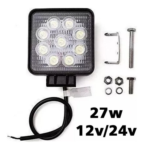 Caja X 10 Faros Reflectores 12v 24v 27w Led