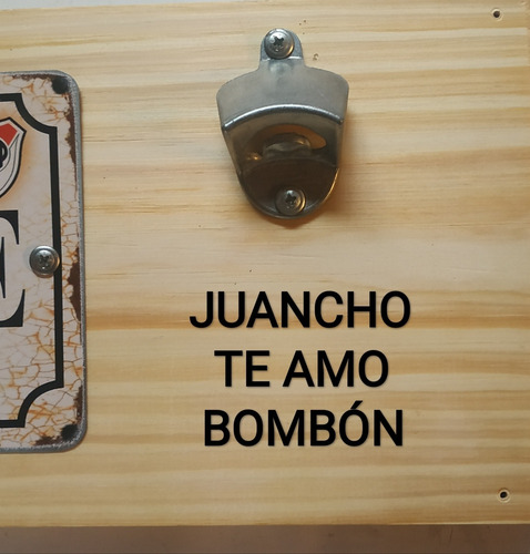 Destapador Abridor Cerveza Botella Personalizada Chapa Retro