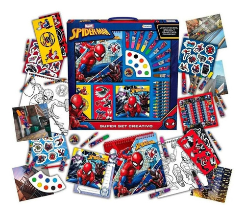 Super Set Colorear Valija Creativa Spiderman Tapimovil