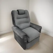 Comprar Sillon Individual Reclinable Pana Suave Semi Cama Confort Gris Pana