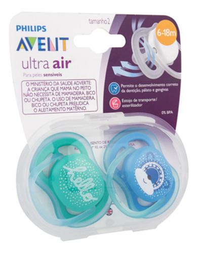 Chupeta Ultra Air Dupla Coelho - 6-18m - Philips Avent