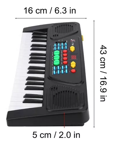 Junlucki piano de teclado infantil, teclado de piano portátil, 37 teclados,  instrumentos musicais de piano elétricos, para aniversário/Natal de 3 anos  ou mais (pó) : : Brinquedos e Jogos