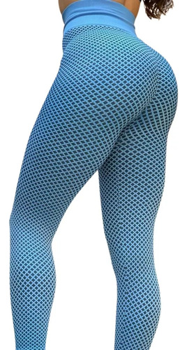 Leggins Azules Virales De Tiktok Mallas 3d ¡super Push Up!