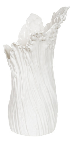 Vaso Decor Porcelana (branco) 35cm Abstrato