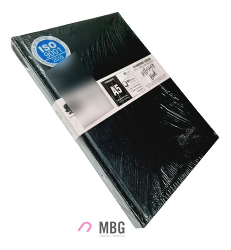 Imagen 2 de 5 de Cuaderno Plantec Noir A5 90grs. Punteadas Lettering Cosido