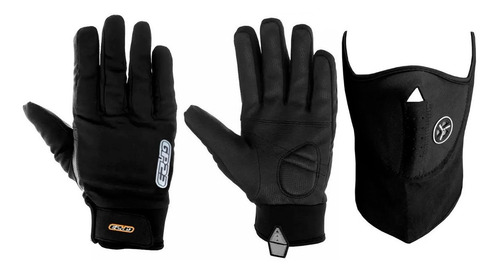 Guantes Punto Extremo Softshell Neoprene + Mascara Sti Motos