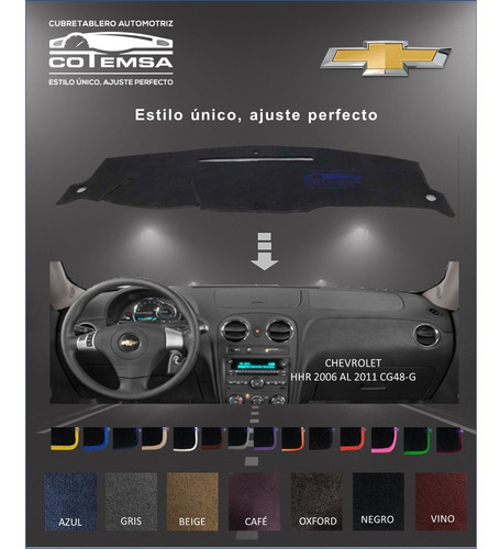 Cubretablero Aut. (colores) Chevrolet Hhr 2006-2011 Cg48-g