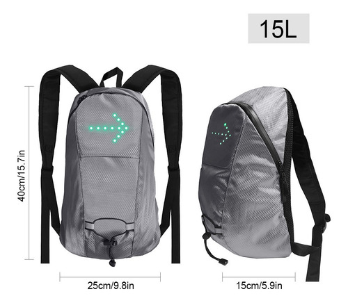 Led Turn Signal Bike Pack 15l Led Backpack With Direction