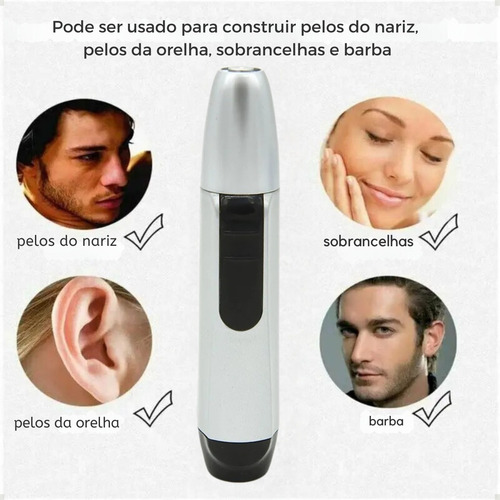 Kit Aparador De Pelos Nariz Barbeador Acabamento Profissiona