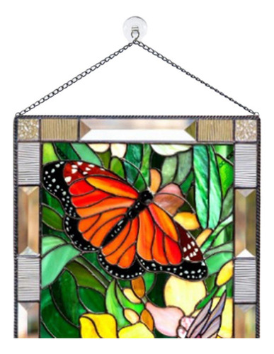 Vidrio De Color Acrílico Ventana Rectangular Panel Mariposa