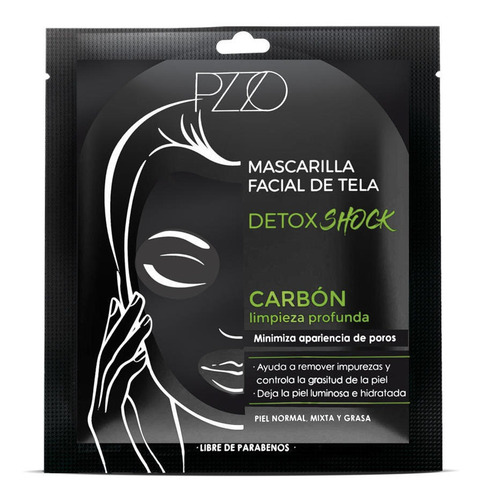 Pack 12 Mascarilla Tela Carbon Detox Petrizzio