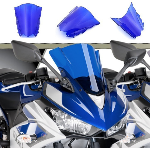 Burbuja Parabrisa Windshield Azul Blue Racing Yamaha R3! 