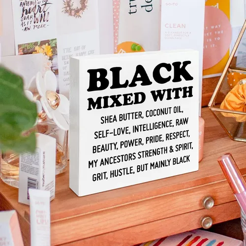 Decoracion De Caja De Madera Negra Para Mujer Y Nina, Negro