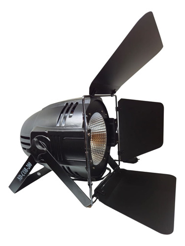 2 Refletor Led Cob 200w Com Bandoor Dmx Branco Frio E Quente