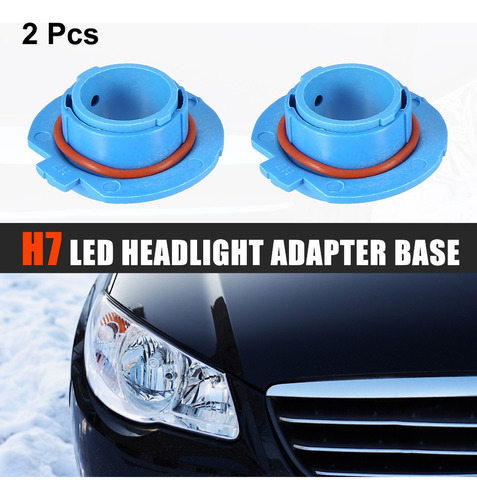 2 Zócalo De Bombillas Faros Led H7 Universal Azul Auto