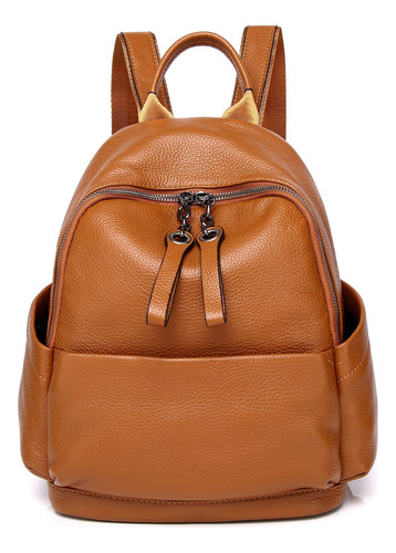 Mochila Cuero Genuino Para Mujer Suave Real Casual