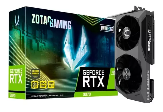 Placa De Video Zotac Geforce Rtx 3070 Twin Edge Lhr 8 Gb