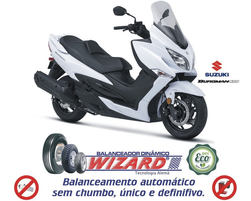 Balanceamento Dinâmico Ñ Chumbo Pneu Moto Suzuki Burgman 400