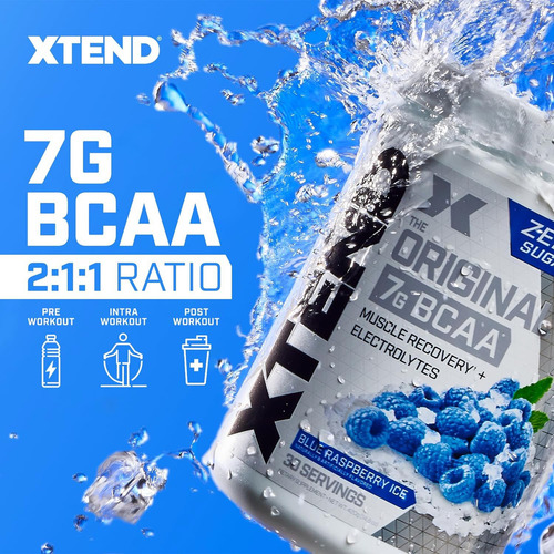 Xtend Scivation Bcaa 30 Servicios Sabor Blue Raspberry Ice