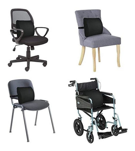 Cojin Soporte Lumbar Silla Auto Viaje Oficina Dolor Espalda