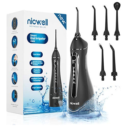 Flosser De Agua Inalambrico Para Dientes Nicwell, 4 Modos
