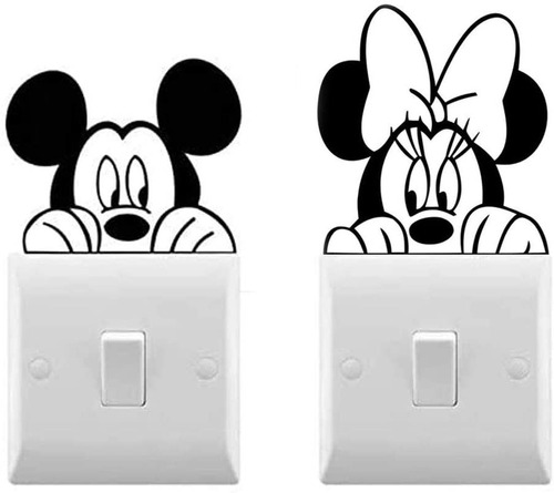 Schwartscount Mickey Mouse Interruptor De Luz Calcomanías (2