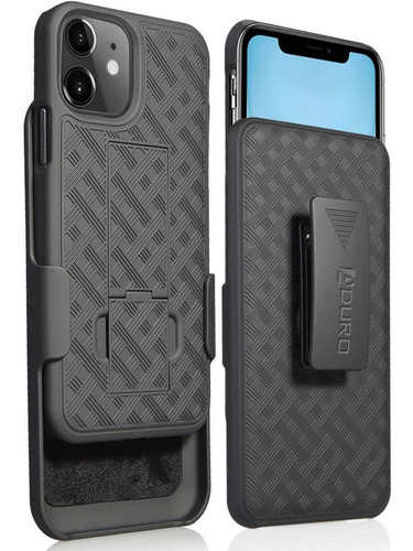 Funda Delgada Con Clip De Cinturón Para iPhone 11 (negro)